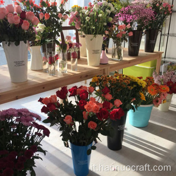 organizzare secchio negozio di fiori vaso decorazione secchio